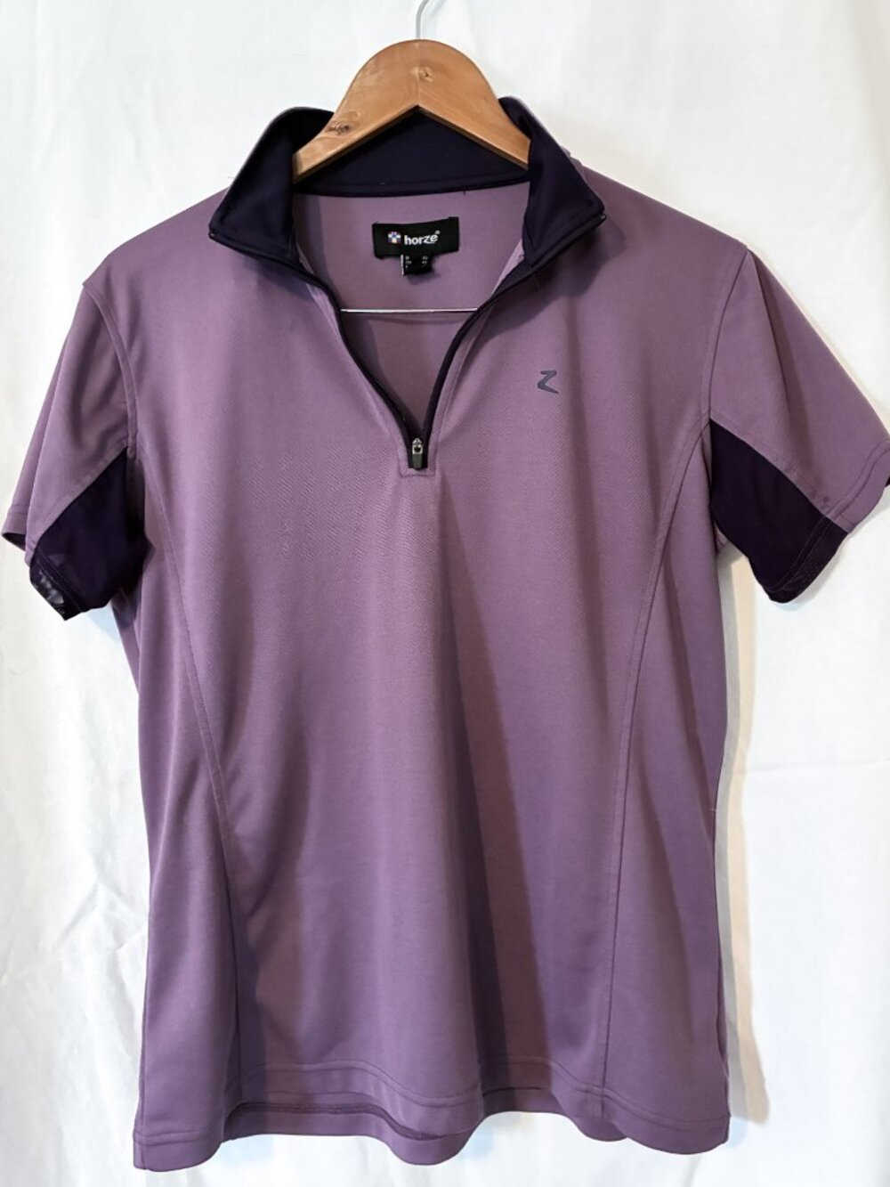 Horze Ladies Trista Short Sleeve Technical UPF 30+ 1/4 Zip Equestrian Sun Shirt